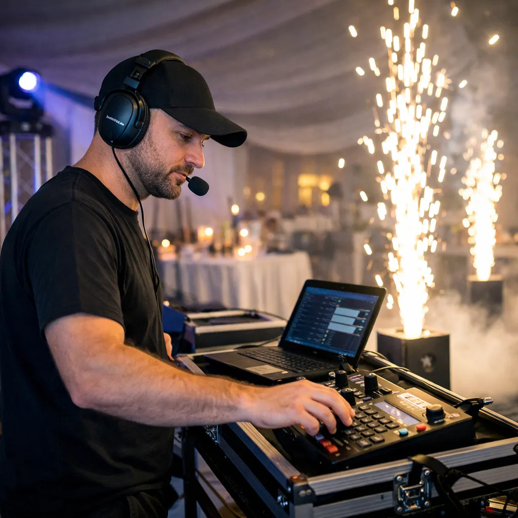 Delivery vehicle in front of location